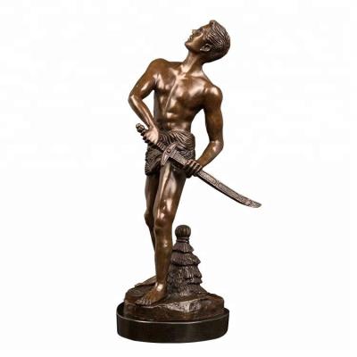 China Wholesale Metal Art Copper Europe Porcelain Decorative Human African American Adult Figurines for sale