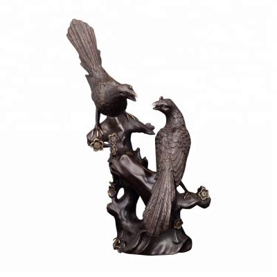 China Europe Bronze Bird Statue, Animal Sculpture Garden Arts, Cast Metal Birds for sale