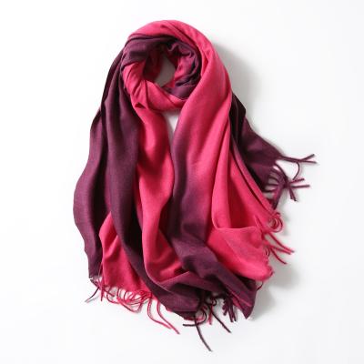 China Wholesale luxury pashmina hijab scarves polyester 2021 warm designer chain knit cashmere winter shawl scarf women for sale