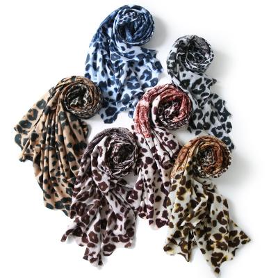 China Polyester 2021 New Women Cashmere Scarves Shawl Sexy Leopard Print Scarves Colorful Soft Hijab Scarf for sale