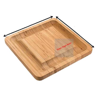 China Factory LOGO Organic Wooden Bamboo Cutting Boards OEM Kitchen Tableware Private Label Supplies Custom Wooden Bamboo Cutting Plates Kitchenware for sale