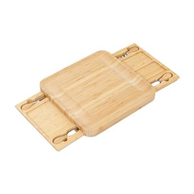 China Most Popular Sustainable Kitchenware Consumer Supplies Wooden Cheese Board with Bar Magnetic Cutting Plates Magnetic Cheese Board Set for sale