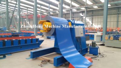 China Auto Single Unrolling Horizontal Coil Hydraulic Decoiler Machine With Pressing Arm for sale