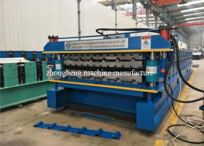 China High Speed Galvanised Roofing Sheet Roll Forming Machine With Hydraulic Cutting for sale