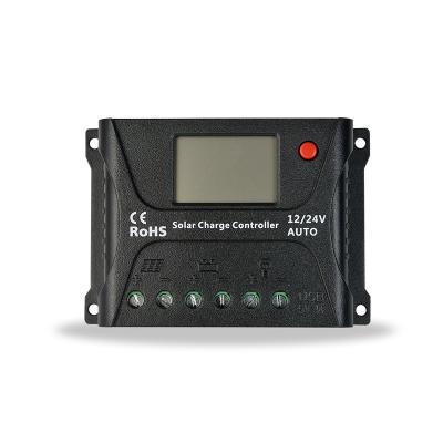 China Solar charger controller 12V/24V high efficiency auto pwm charge conversion controller for sale