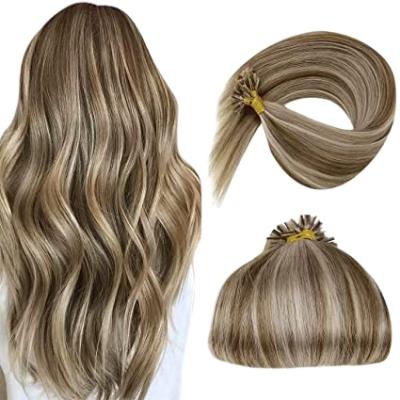 China Silky Straight Remy Nail Tip Hair High Light Keratin Hair Extensions for sale