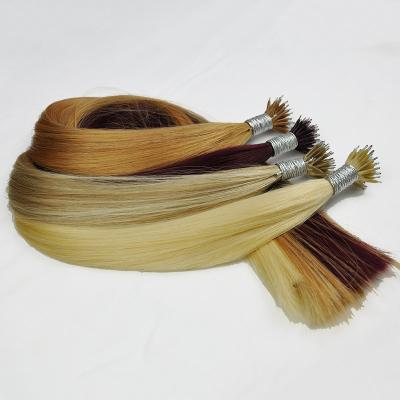 China Silky Straight Pulled Russian Nano I Tip Double Wave Hair Extensions Russian Nano Ring Hair Extensions for sale