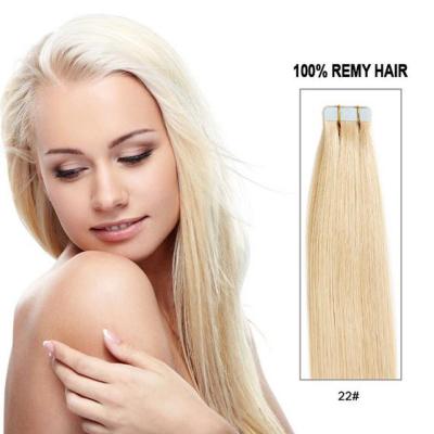 China Wholesale 9A Silky Straight Russian Remy Tape Hair Extensions Double Wave Tape In Hair Extensions Virgin Human Hair for sale