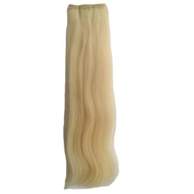 China Double Cuticle Pulled Wave 613 Silky Straight Blonde Aligned Human Hair European Virgin Hair Weave for sale