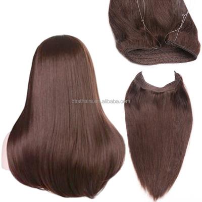 China 100g Silky Straight Wave Yarn Headband Hair Extensions 100g Invisible Brazilian Virgin Hair Piece Invisible Unprocessed Fish In Hair Weave for sale