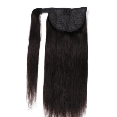 China Silky Straight Brazilian Hair Wholesale Good Quality Wave Ponytail Ponytail Hair Extensions Straight Hair Extensions for sale