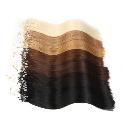 China Hot Selling Tip Wave Silky Straight Micro Nano Link Hair 100% Virgin Double Cuticle Pulled Cuticle Aligned Loop Micro Ring Hair Extensions for sale