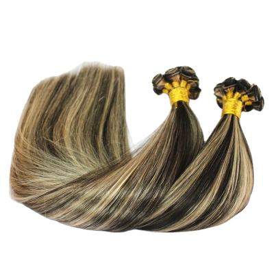 China Top Quality Virgin Remy Human Hair Invisible Silky Straight Wave Double Handtied Weft Hair for sale