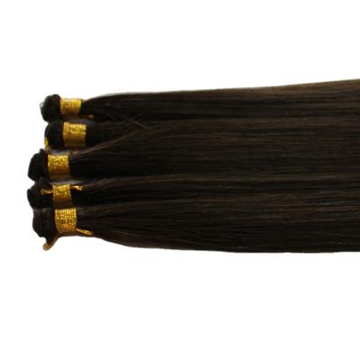 China 10 inch to 26 inch hand drawn silky straight double wave virgin european hair extension tied weft for sale