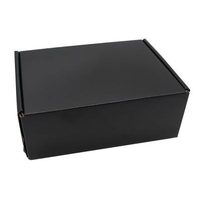 China Custom Logo Printing Materials Perfume Packaging Box Black Recycled Corrugated Cardboard Mailing Box For Personal Care for sale