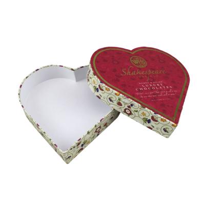 China Recycled Materials Personalized Craft Heart Shape Custom Hard Paper Gift Wrapping Paper Box for sale