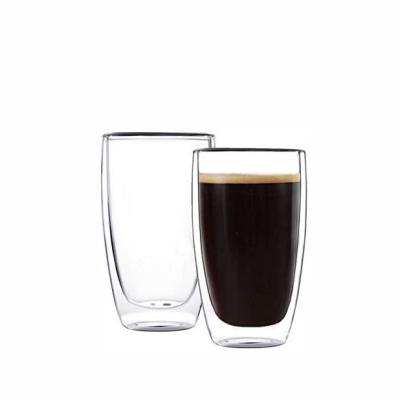 China Stored Clear Glass Coffee Espresso Glass Mugs Cheap Price Double Double Wall Coffee Mugs for sale