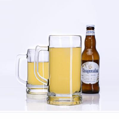 China Modern hot sale beer mugs drinkware beer glass set drinking mug with handle for sale