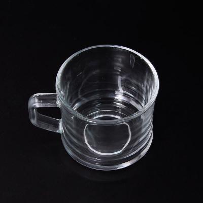 China Factory Price Recycled Glass Mug Logo Moroccan Tea Cups Glass Custom Made Clear for sale