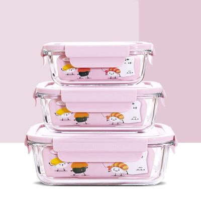 China Modern Pyrex Round Lunch Box Glass Crisper Glass Container On Sale for sale