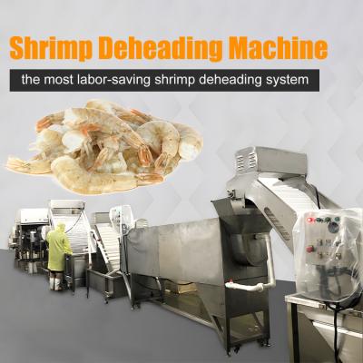 China Stainless steel shrimp head removal processing line Shrimp head body separation and sorting machine Te koop