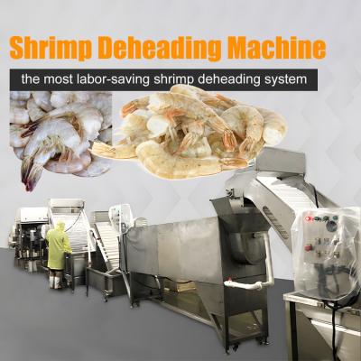 중국 Shrimp deheading automatic assembly line Shrimp head removal machine for seafood processing factory 판매용