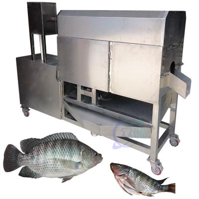 China Reinigungs- und Entwässerungsmaschine für Tilapia Hering Tötungsmaschine für Fische Eviszerations- und Schuppmaschine für Fische Offene Bauchmaschine zu verkaufen