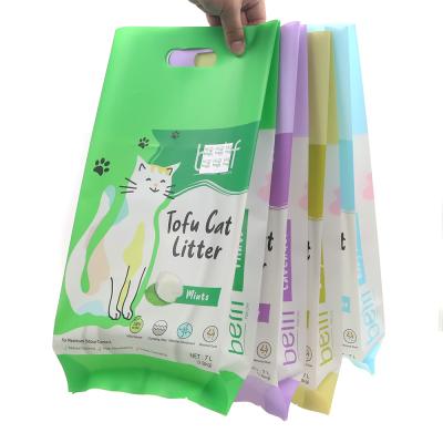 China Hibags Moisture Proof Custom Printed 7L Plastic Packaging Cat Litter Bag for sale