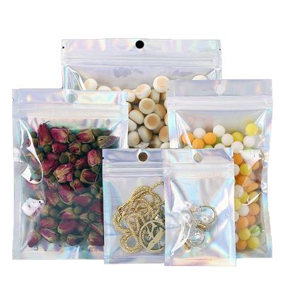 China Recyclable LDPE Tablets Medical Resealable Bag Dispensing Iridescent Bubble Fishing Lure Ziplock Bags for sale