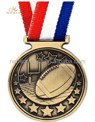 China Europe factory custom 3d cheap metal sports medal with ribbon for sale