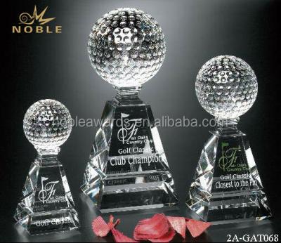 China Europe Crystal Sport Golf Pyramid Trophy Noble for sale