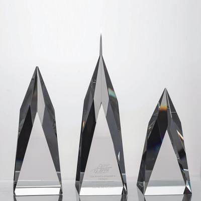 China Europe Clear Shape Peak White Crystal Iceberg Award Trophy for sale