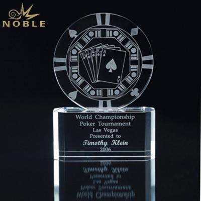 China Poker Map of Europe Crystal Poker Award Gift Crystal for sale