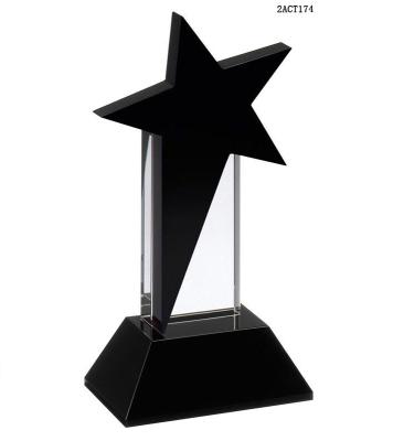 China Custom Blank Black Star Crystal Trophies And Awards From Europe for sale