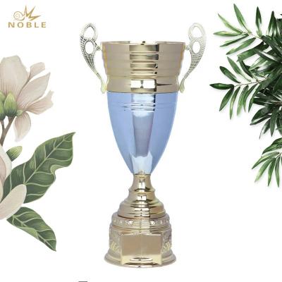 China Europe Awards Gold Cup Trophies with Personalized Custom Engraving Gold Cup Achievement Trophy on Luxury Round Base for sale