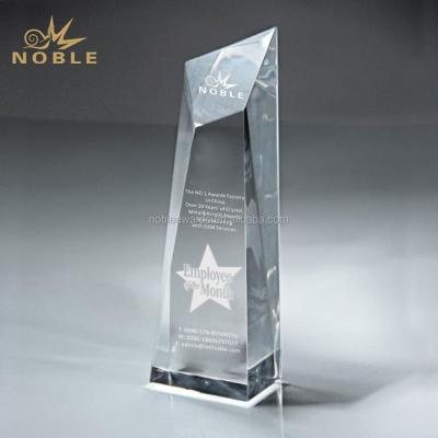 China Europe Clear Bevel Lucite Custom Shaped Acrylic Obelisk Award for sale