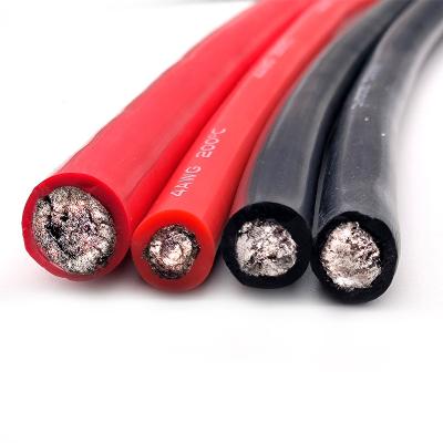 China Overhead High Temperature Flexible Soft Silicone Coated 2 Silicone High Voltage Tinned Copper Soft Wire 2 4 8 10 12 14 16 18 20awg for sale