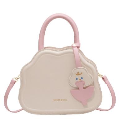 China Other 2023 fashion girl simple cute heart cloud small square bag texture tide shoulder bag good quality for sale