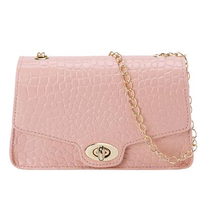 China New High Quality PVC Alligator Pattern Cross-body Chain Single Change Fashionable Women's One-Shoulder Small Square Bag for sale