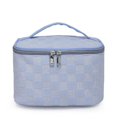 China 2023 New High Value Fashion Square Compartment Washroom Large Capacity Handheld Makeup Case Makeup Bag Storage Bag for sale