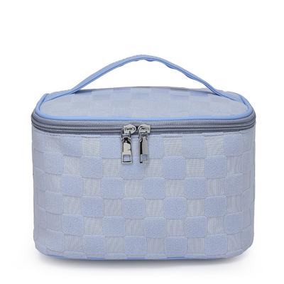 China 2023 New High Value Fashion Square Compartment Washroom Large Capacity Handheld Makeup Case Makeup Bag Storage Bag for sale