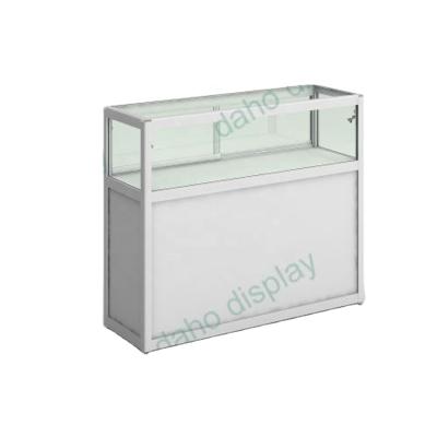 China Single Sided Wholesale Counter Display Mobile Phone Supermarket / Store Glass Racks for sale