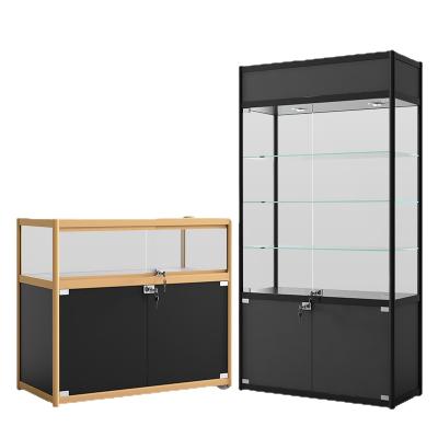 China Shopping Mall Jewelry Display Cell Phone Display Cabinet Aluminum Glass Electronic Products Racks Manufacturer for sale