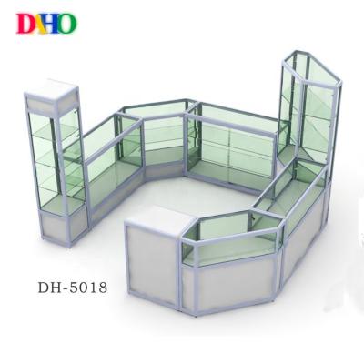 China Factory Price Full Vision Modern Hot Fashionable Customized Customized Glass Jewelry Display Showcase for sale