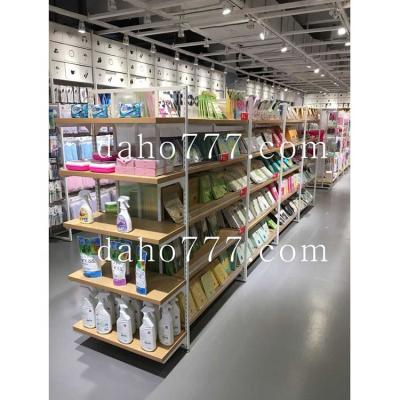 China Deploying Super Rack Store Hot Goods Supermarket Shelf For Sale Wooden Retail Display Double Side Shelf for sale