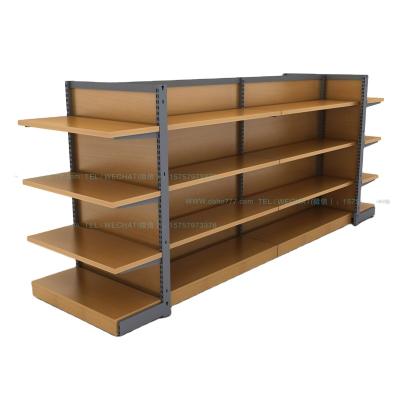 China Heavy Duty Double Sided Double Sided Wood Books / Commodities Supermarket Shelf Retail Store Foods Display for sale