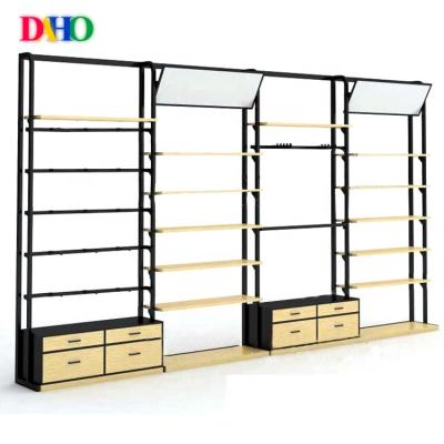 China Wholesale Light Duty Factory Store Supermarket Multilayer Wooden Shelf for sale