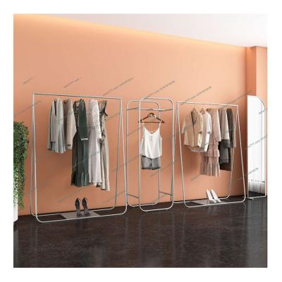 China Household Double Sided Clothing Hanging Display Racks Retail Store Dressing Display Racks for sale