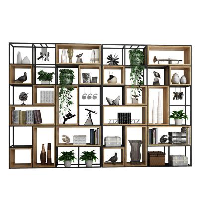 China Eco-friendly Wood Retail Shop Shelves Furniture Living Room Household Display Shelving Shelving for sale