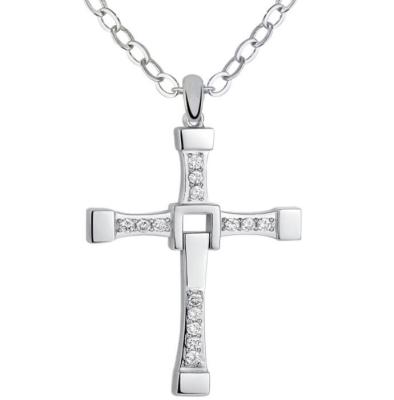 China Fashionable Wholesale Pure Silver 925 Sterling Big And Small Cross Pendants Jewelry For Women And Man for sale